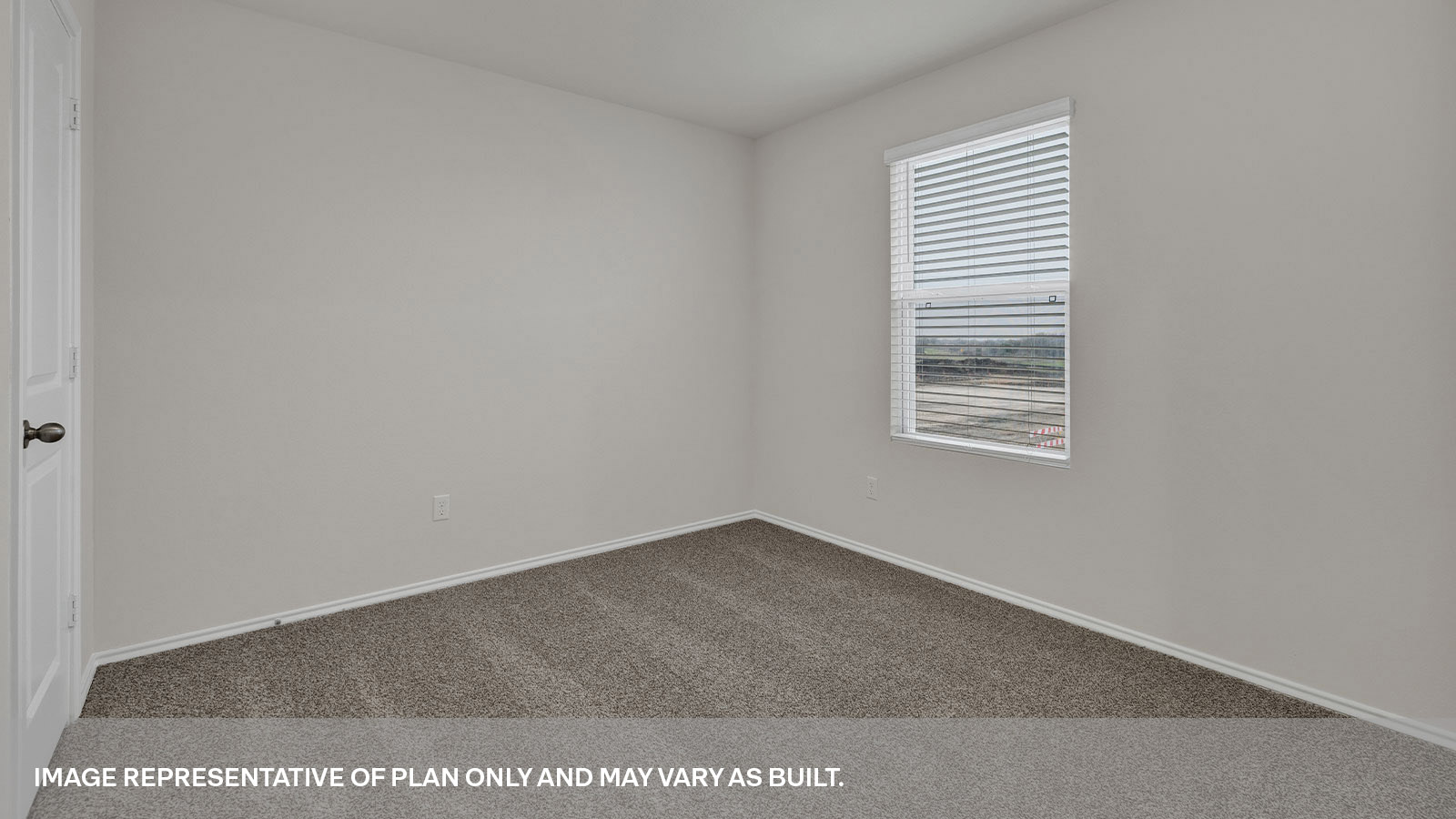 Bedroom 4 with carpeting with one window and a closet.