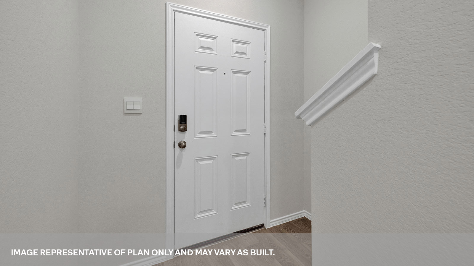 Entry door and stairway.