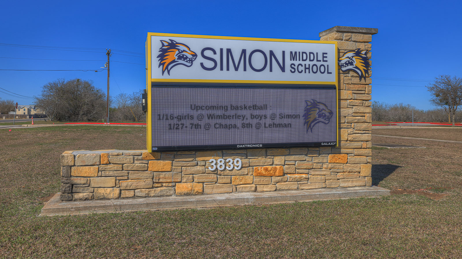 DJ Red Simon Middle School monument.