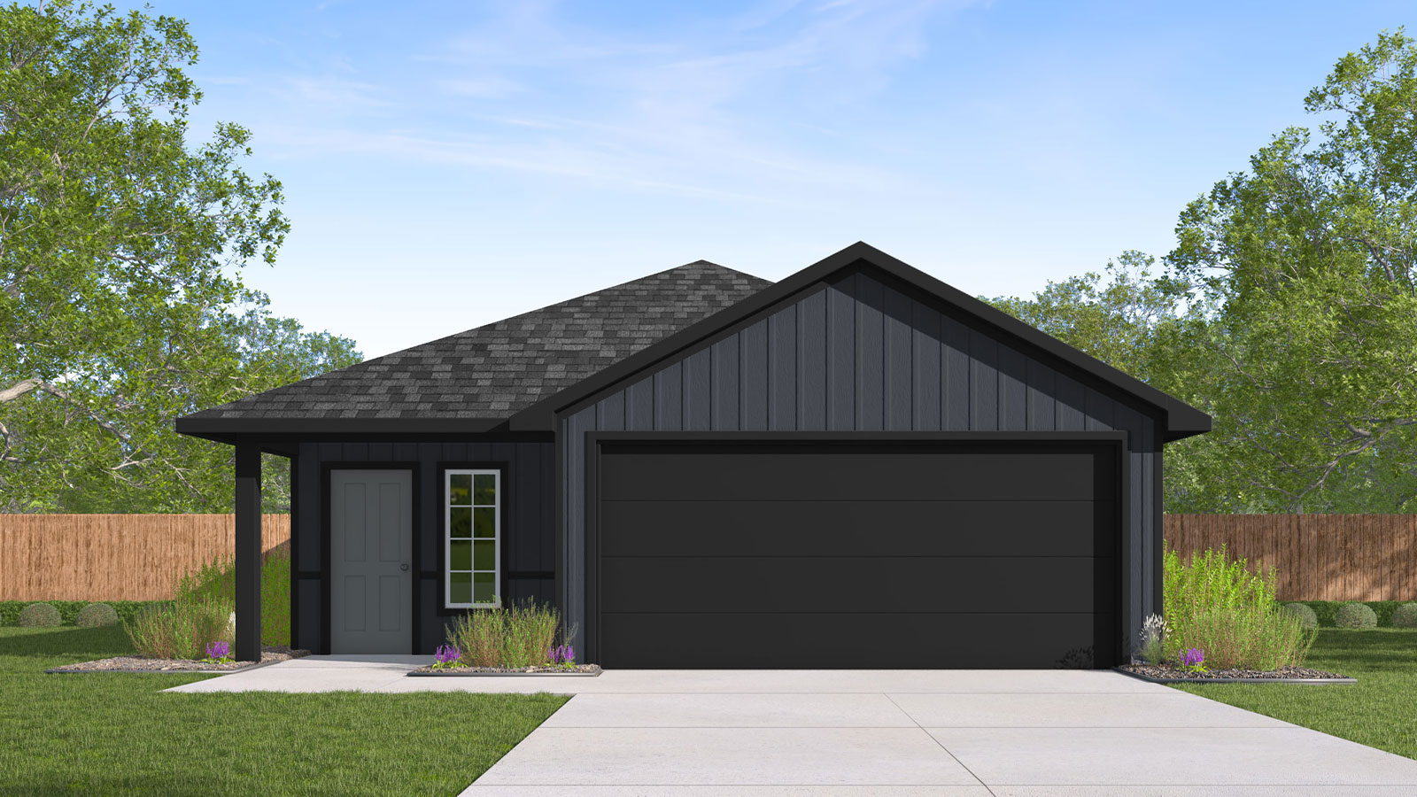 Bollinger Caroline K Elevation Rendering 3 bedroom 2 bath One Story