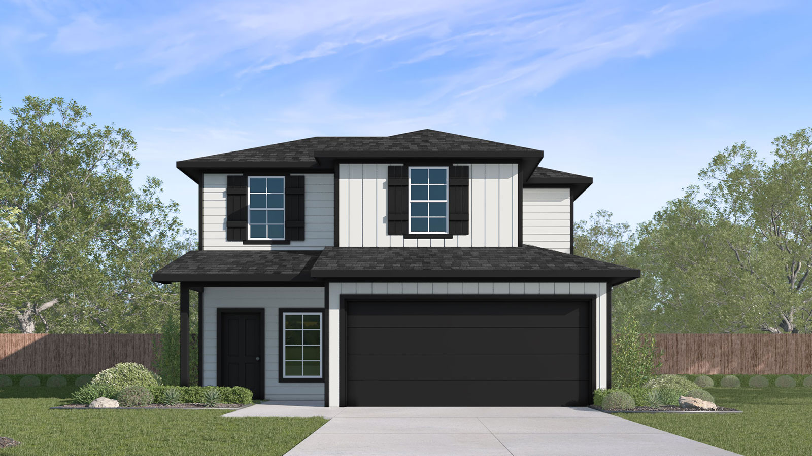 Bollinger Florence J Elevation Rendering 3 bedroom 2.5 bath Two Story