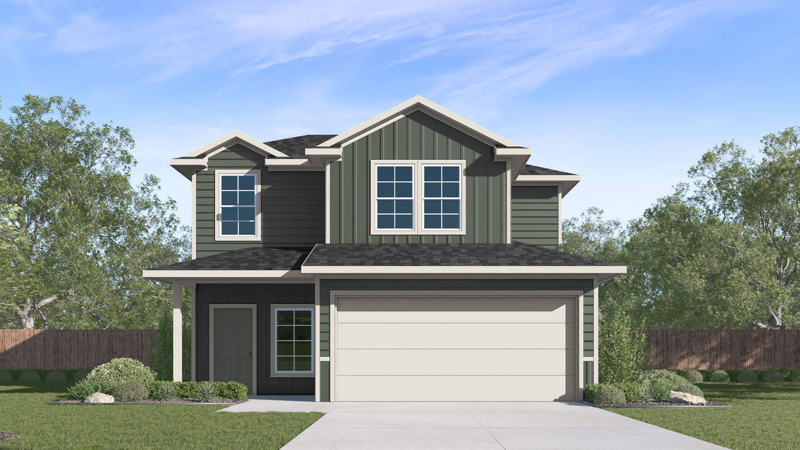 Bollinger Florence K Elevation Rendering 3 bedroom 2.5 bath Two Story