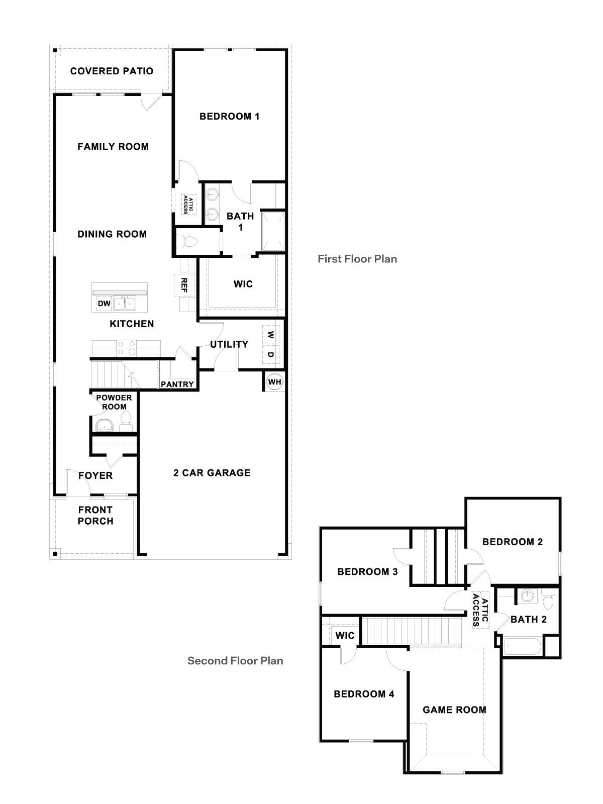 Bollinger Hannah Floorplan 4 bedroom 2.5 bath Two Story