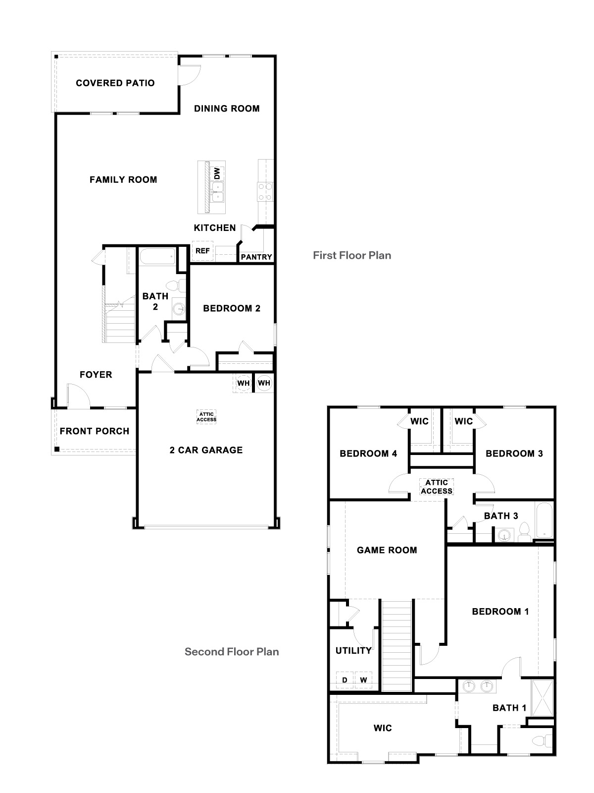 Bollinger Nicole Floorplan 4 bedroom 2.5 bath Two Story