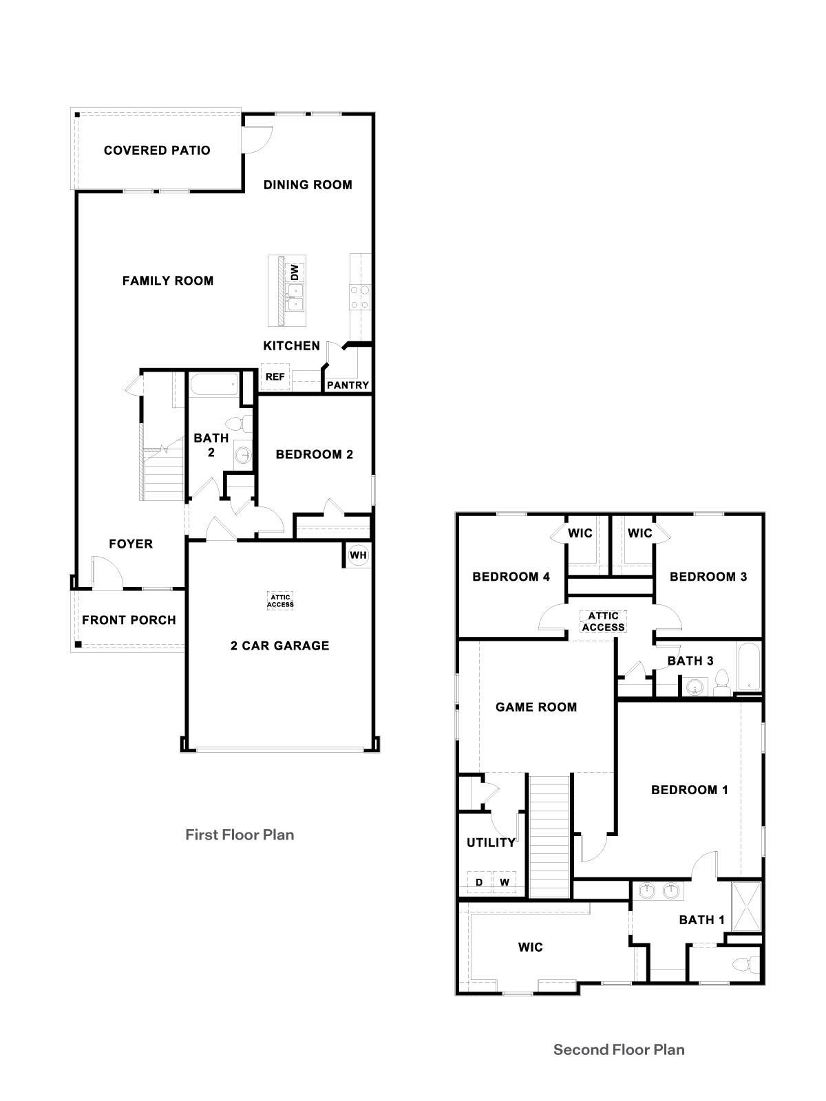 Bollinger Nicole Floorplan 4 bedroom 2.5 bath Two Story