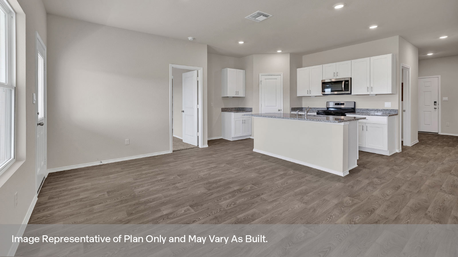 Kitchen and dining room.