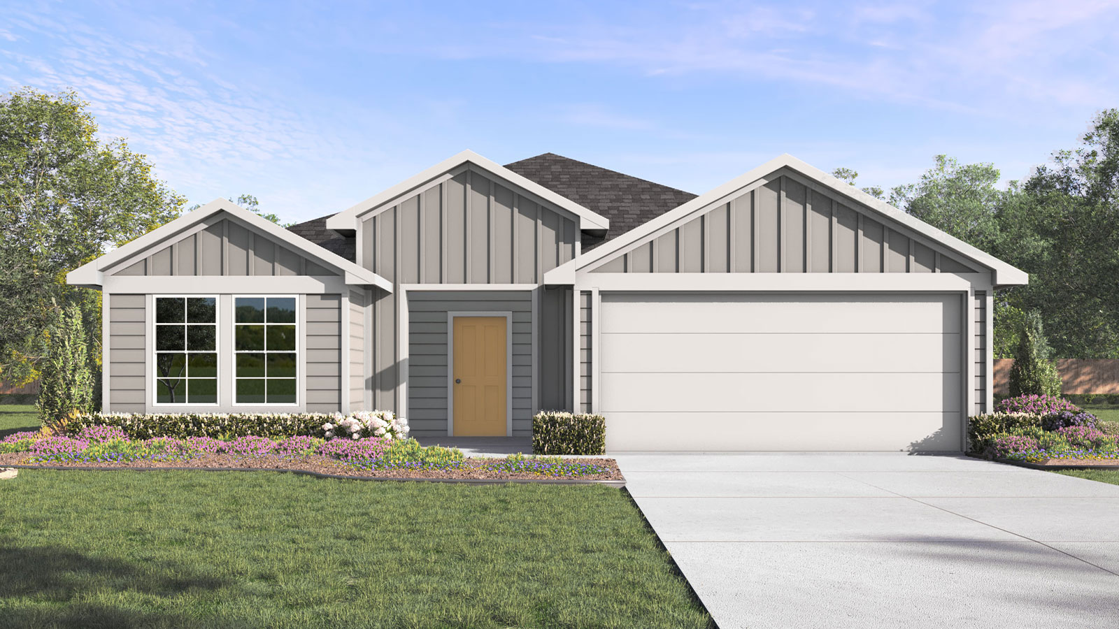 Bollinger Denton K Elevation Rendering 3 bedroom 2 bath One Story