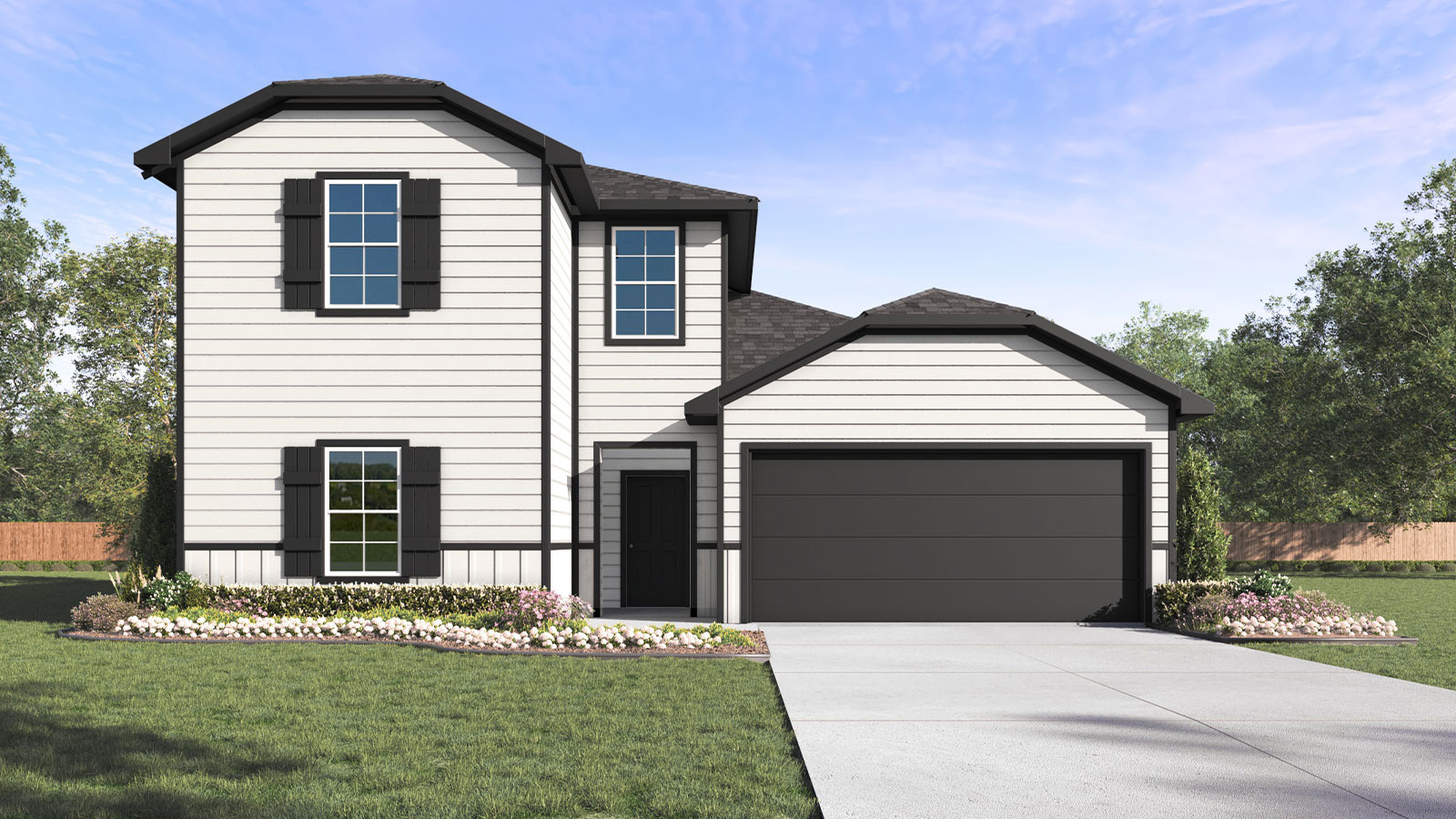 Bollinger Midland K Elevation Rendering 4 bedroom 3 bath Two Story