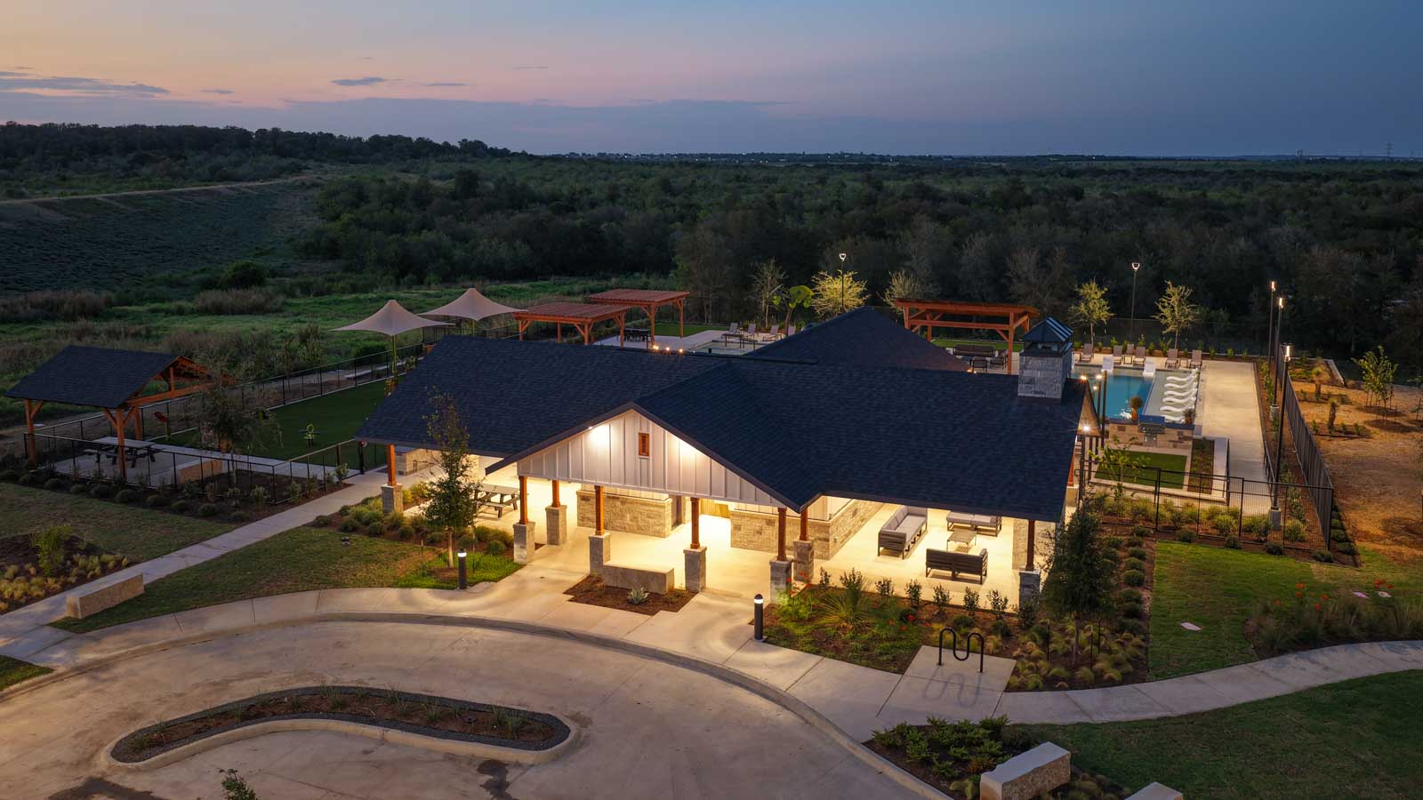 Amenity at sundown