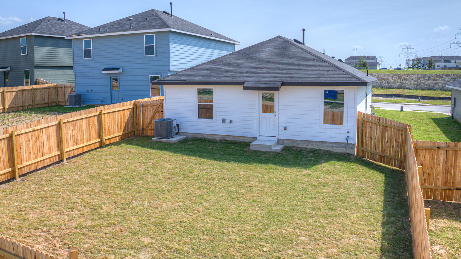 Backyard and fence