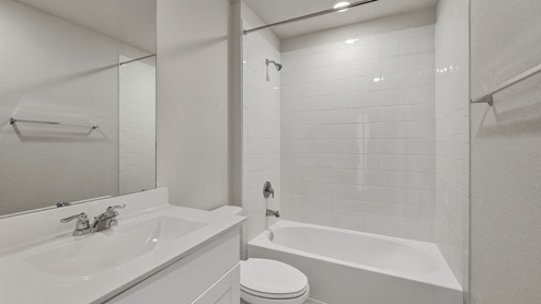 Navarro Fields Bellvue  Floorplan Bathroom 2 Sink and Shower