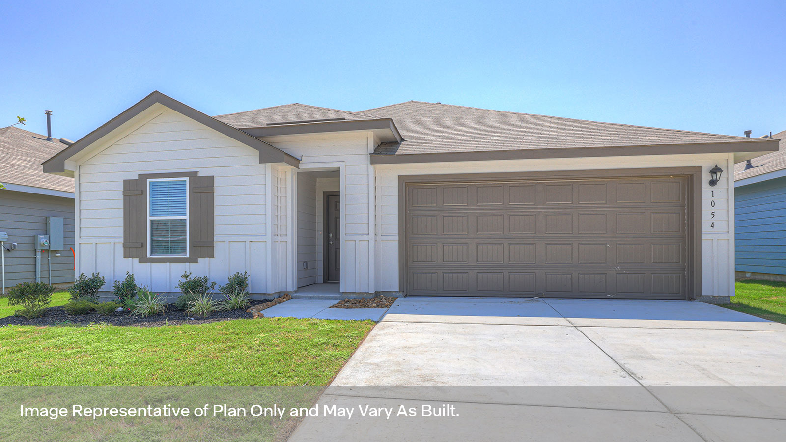 Single-story Lakeway floorplan K elevation.