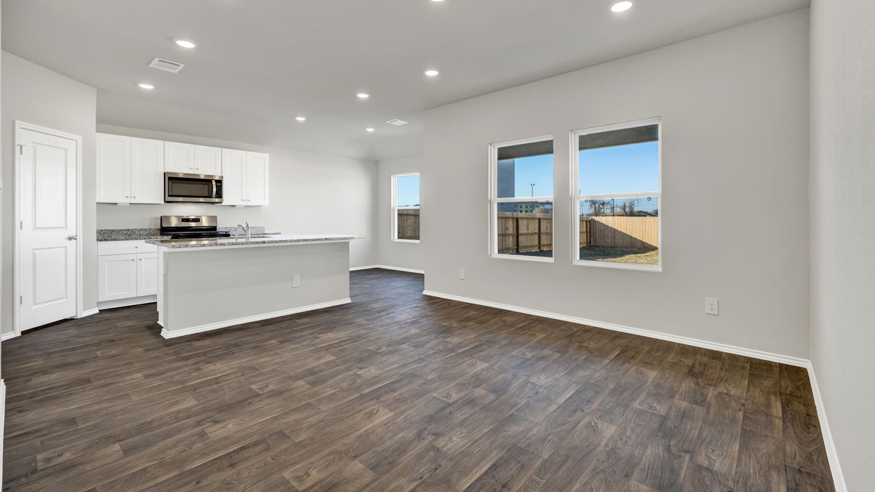Navarro Fields Zavalla  Floorplan Living Room Kitchen and Dining