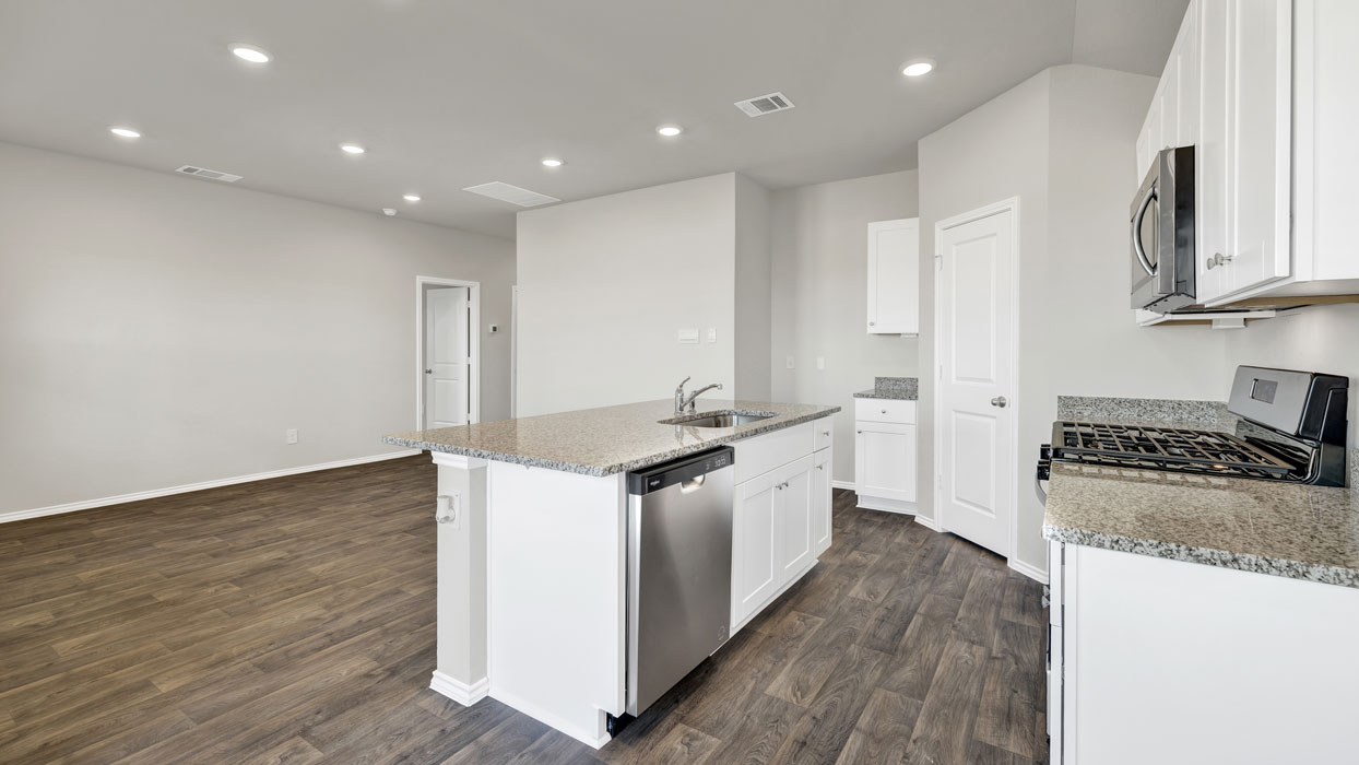 Navarro Fields Zavalla  Floorplan Kitchen and Living Room