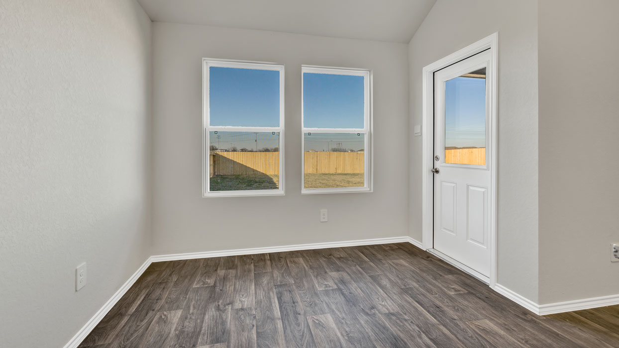 Navarro Fields Zavalla  Floorplan Dining Room and Backdoor