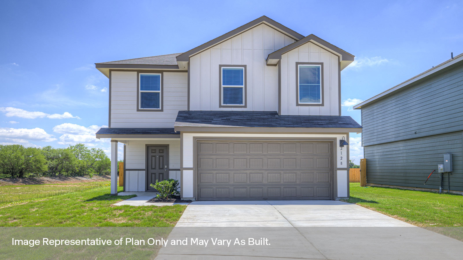 Franklin floorplan K elevation single-story farmhouse exteriors.