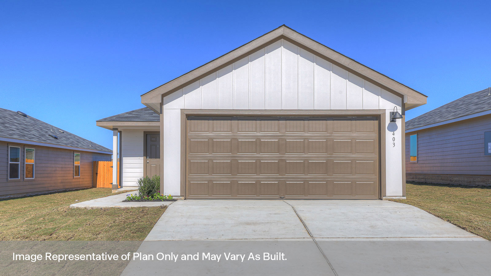 Barton Exterior with 2 car garage