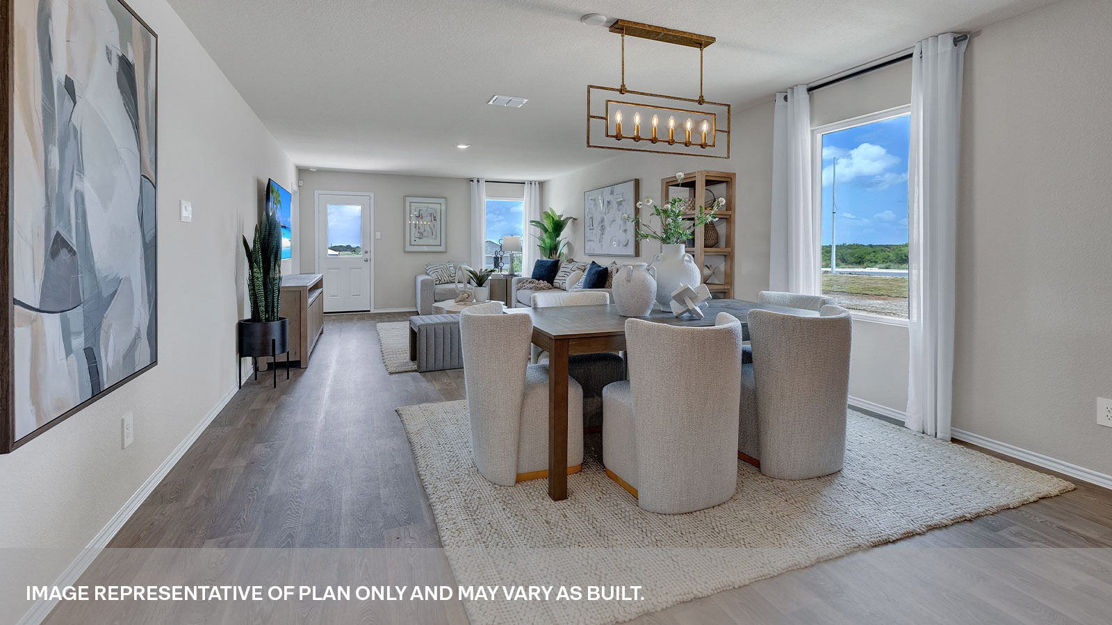 Kitchen island overlooking the dining room.