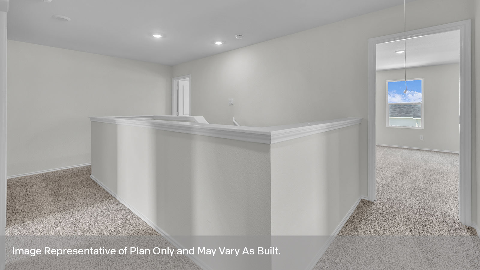 Hallway featuring beds 4 and 5