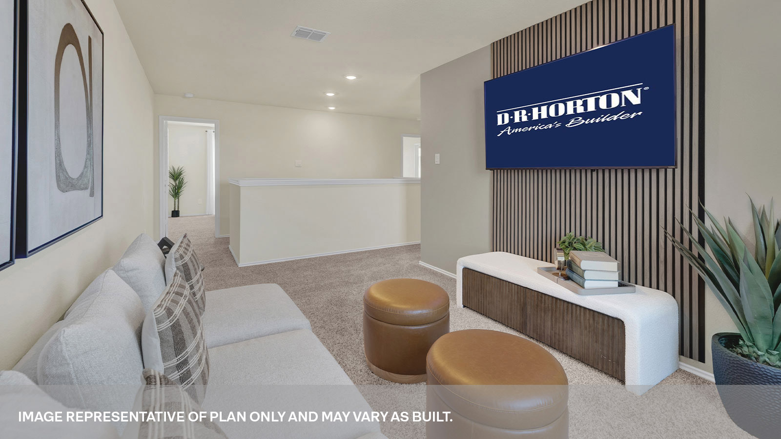 Gameroom off the staircase.