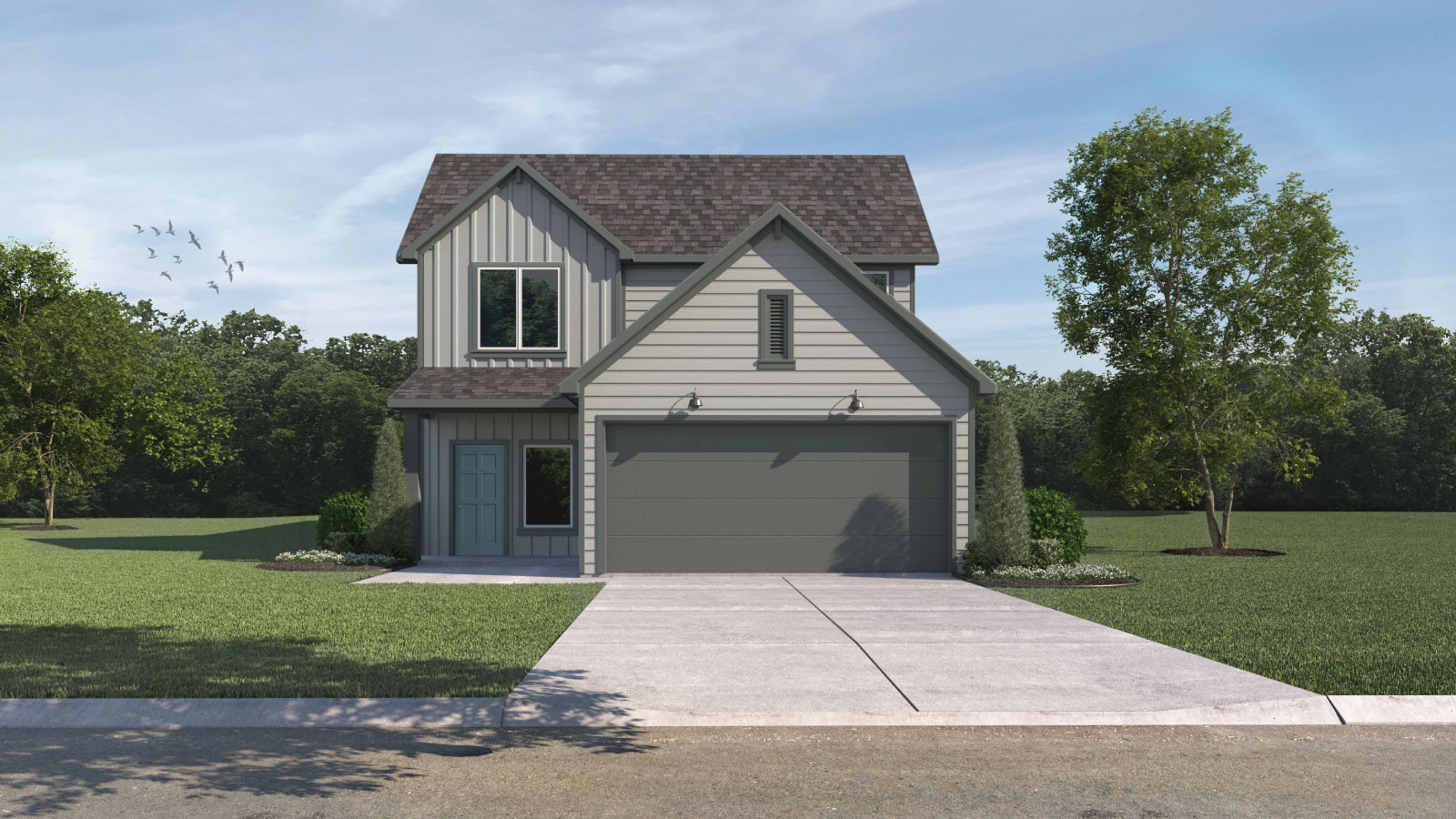 Trace Nicole 4 bed 3 bath two story Floorplan F elevation farmhouse exterior