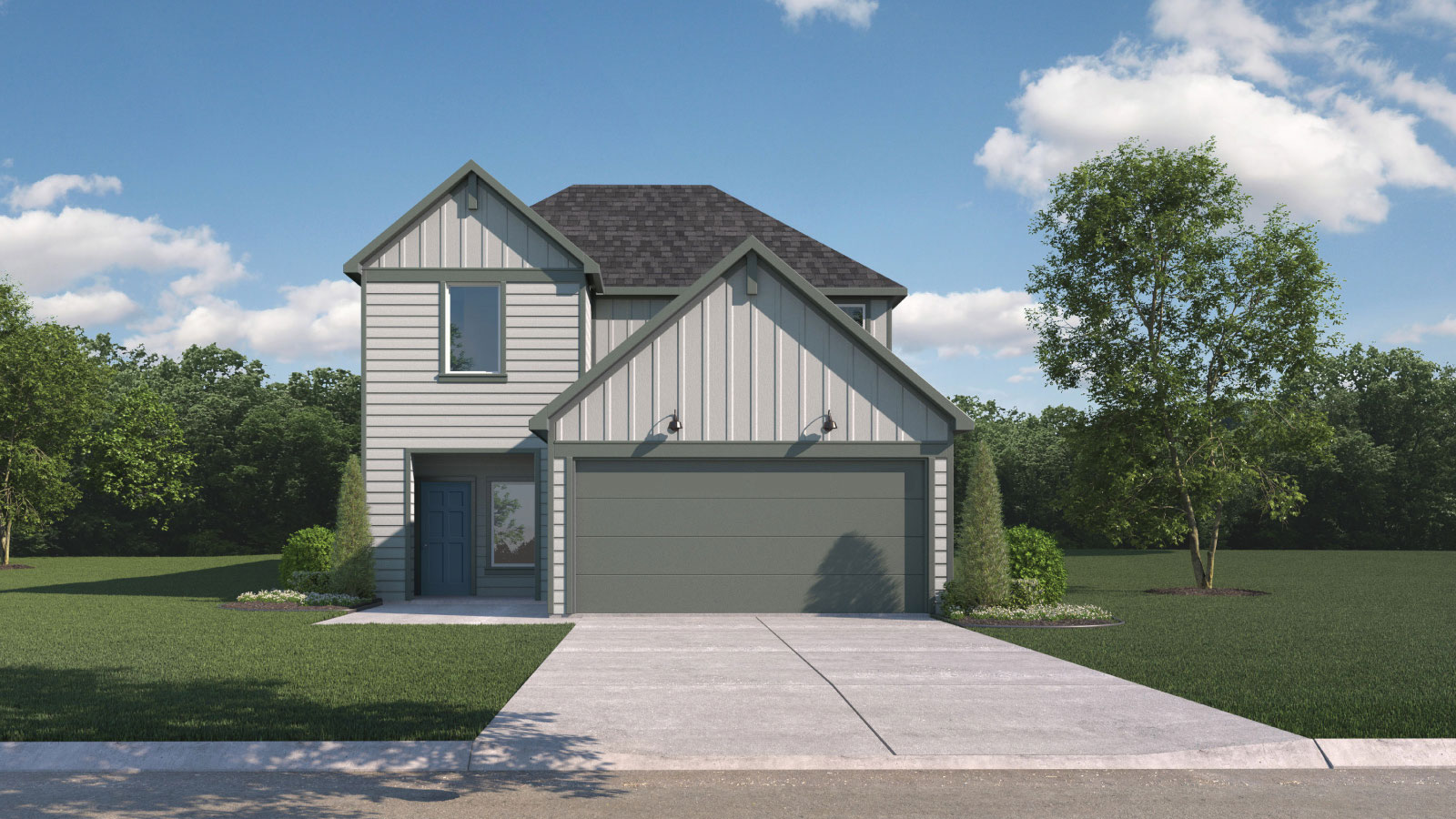 Trace Nicole 4 bed 3 bath two story Floorplan G elevation farmhouse exterior