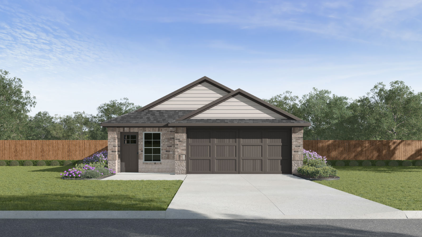 The Diana floorplan B elevation rendering.