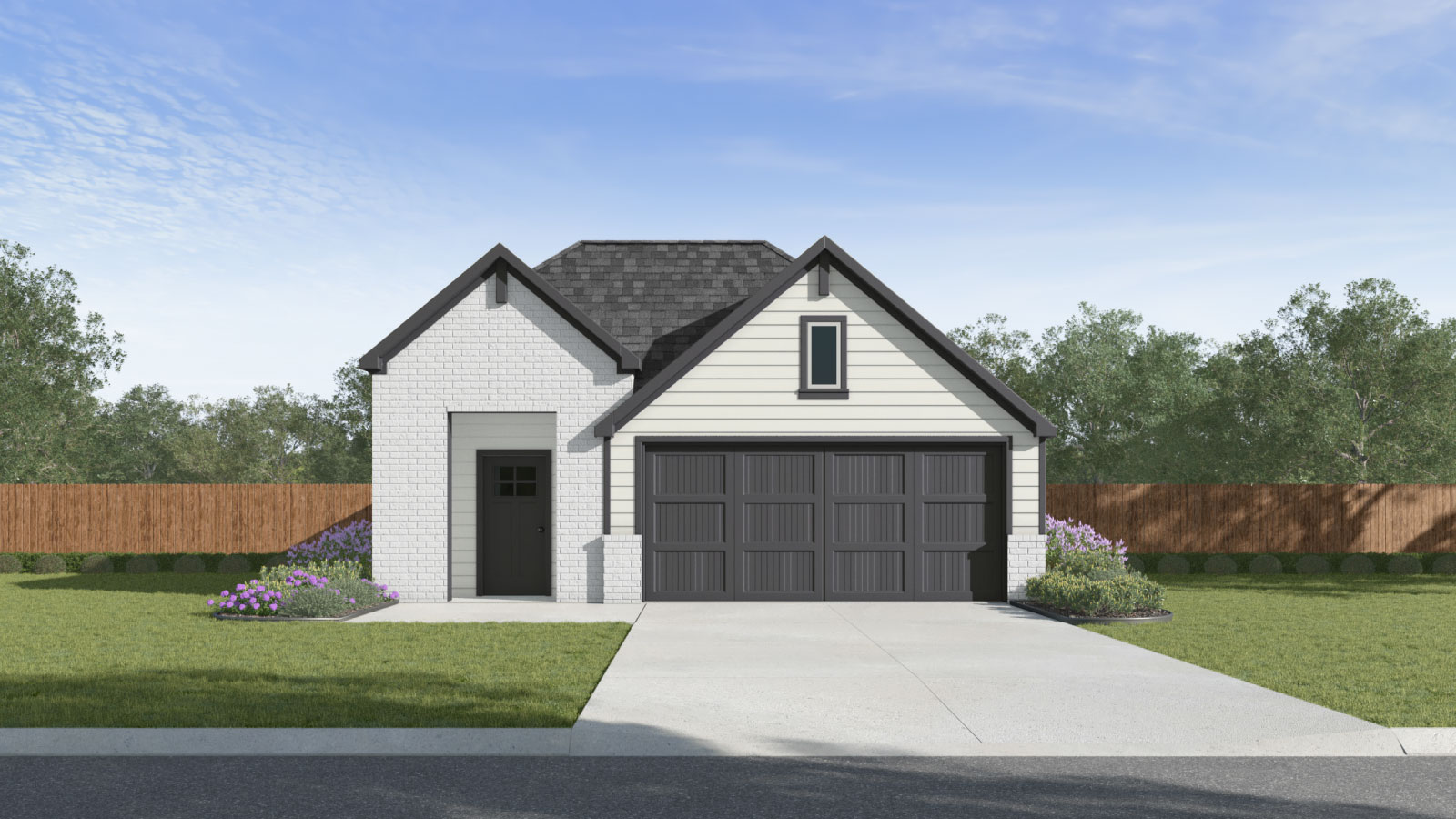 The Diana floorplan F elevation rendering.
