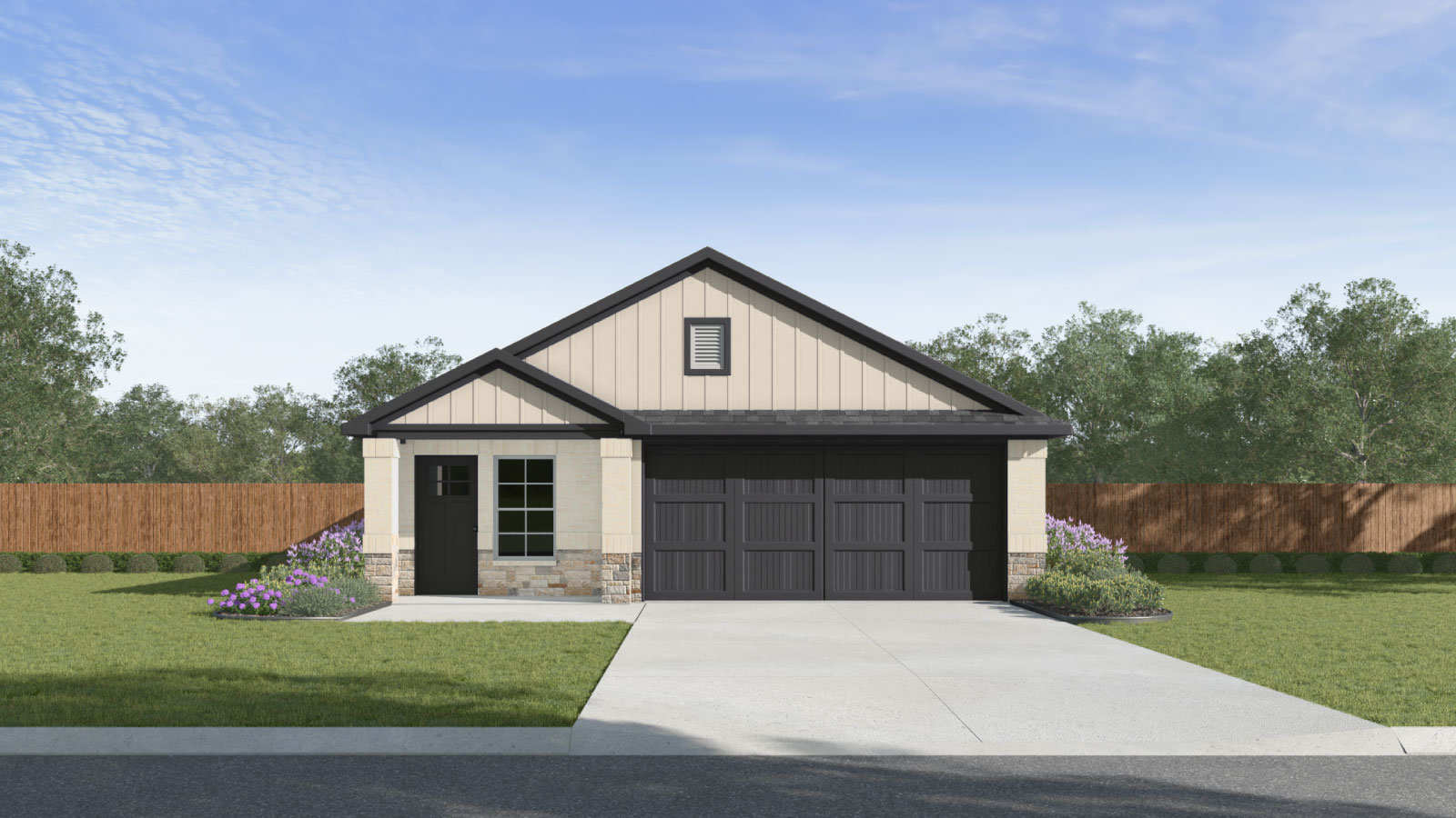 The Diana floorplan P elevation rendering.