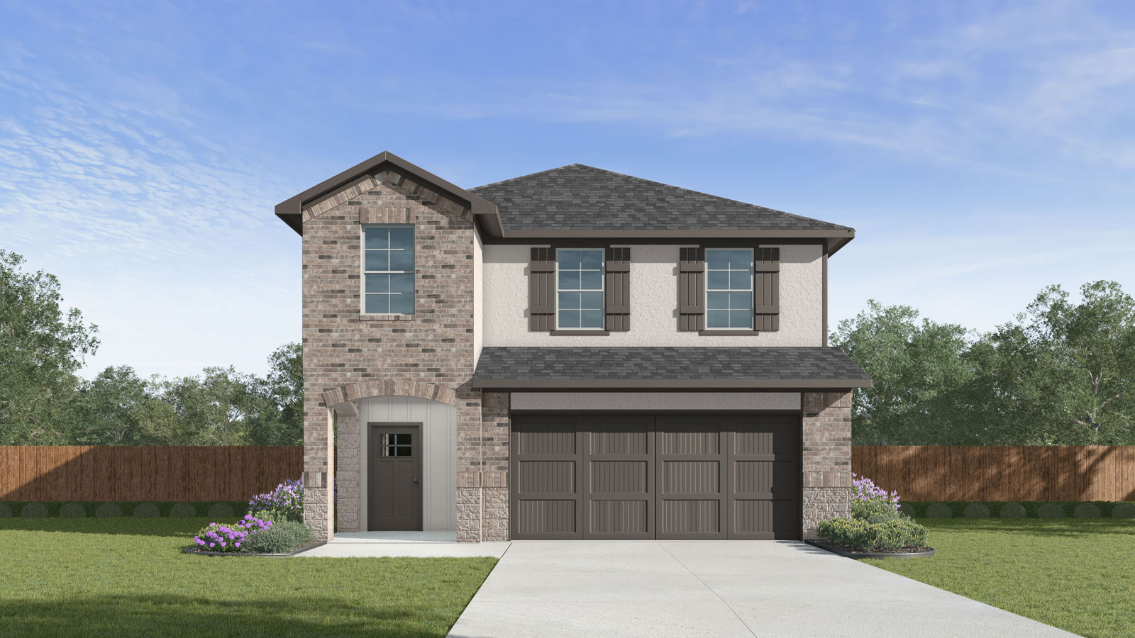 The Grace floorplan P elevation rendering.
