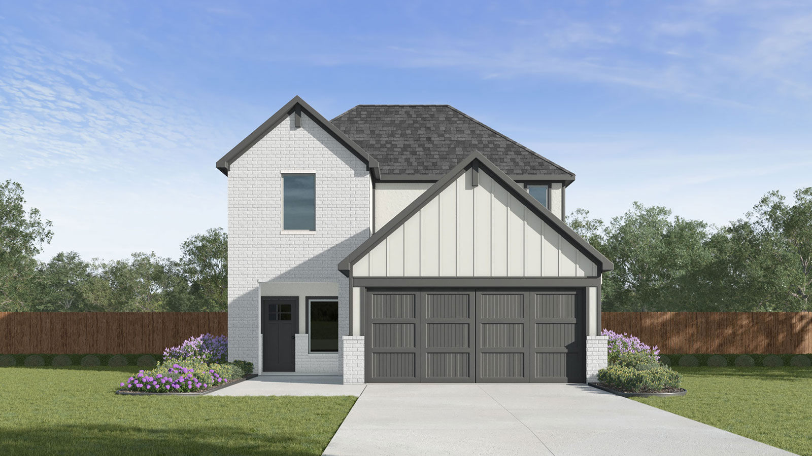 Nicole floorplan G elevation rendering.