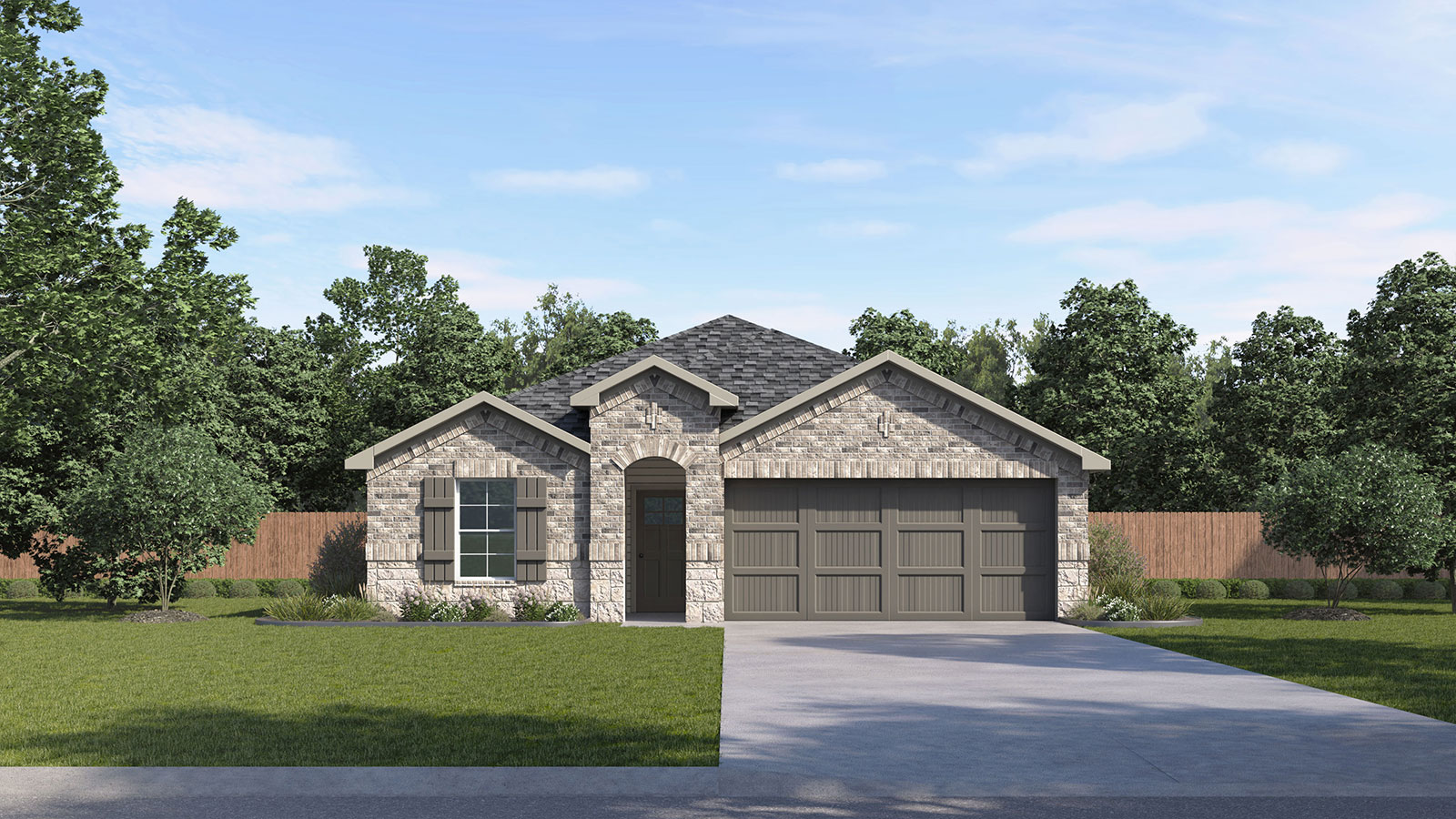 The Harris floorplan B elevation.