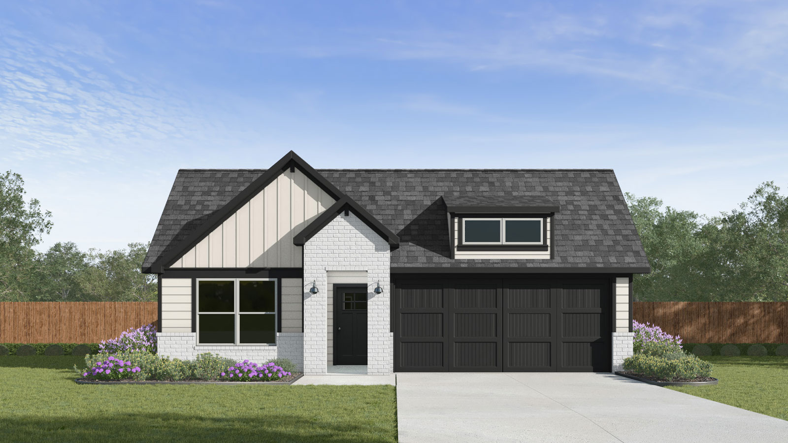 The Harris floorplan F elevation.