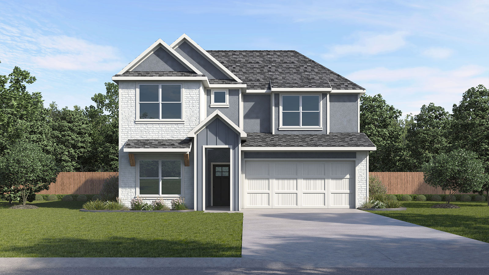 Mitchell floorplan G elevation rendering.