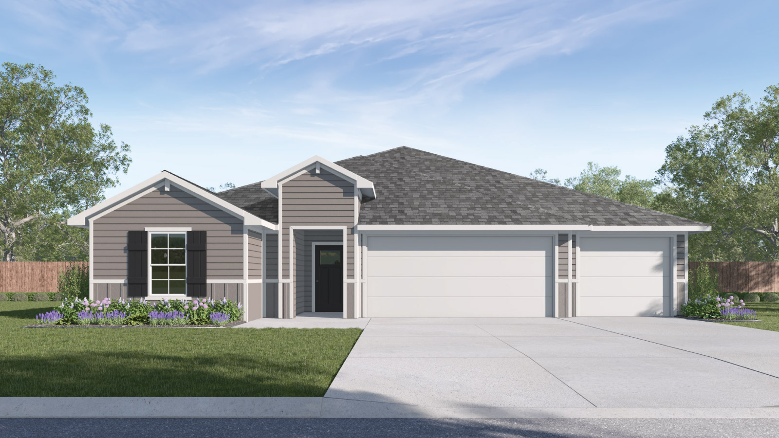 Sonoma Oaks Grayson Floorplan K Elevation 5 bed 3 bath 3 car one story