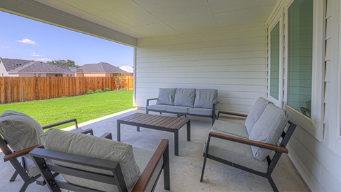 Irving Floorplan Back Patio and Yard