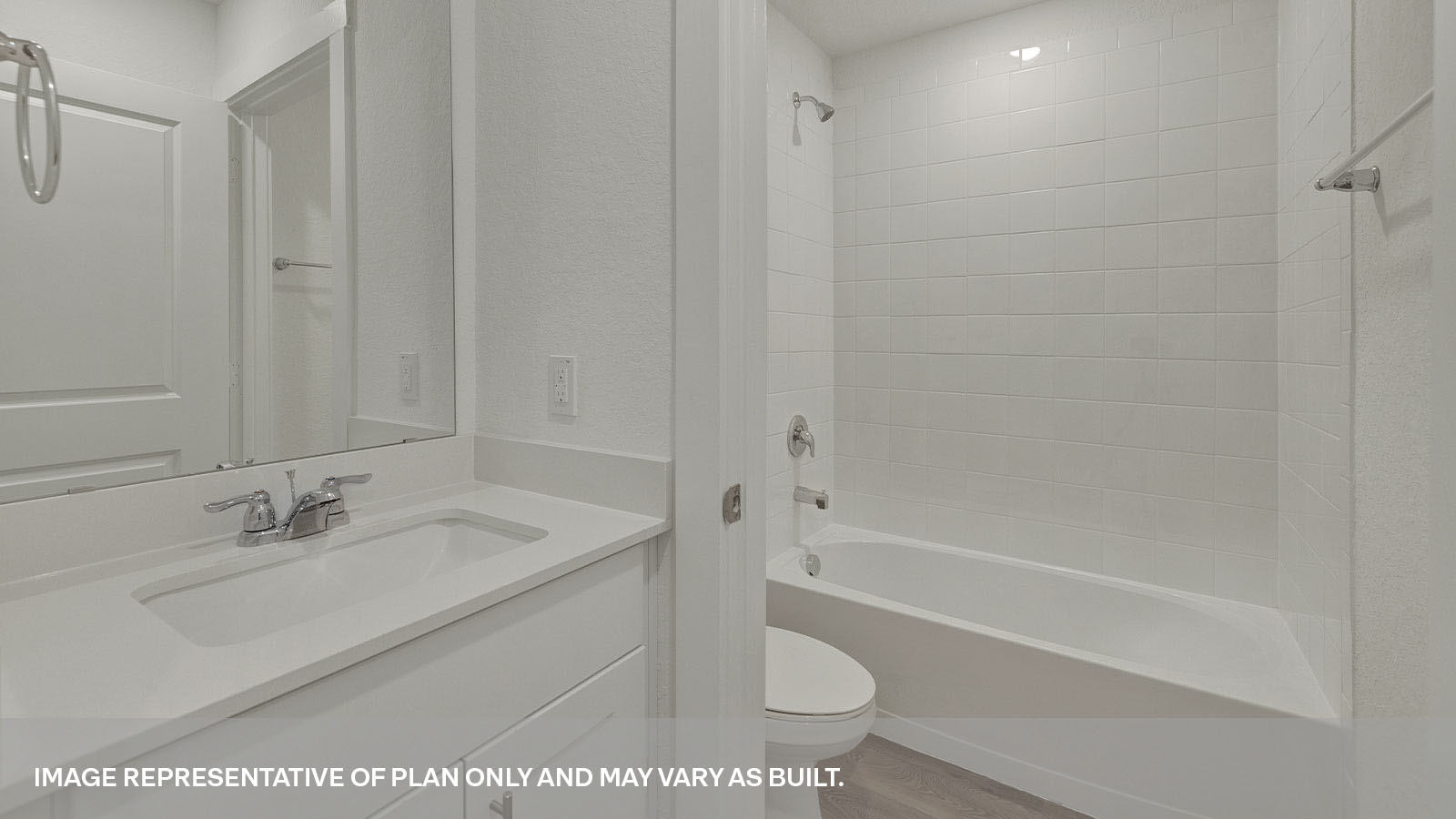 Sonoma Oaks Dean Floorplan Bathroom 2 Sink and Shower