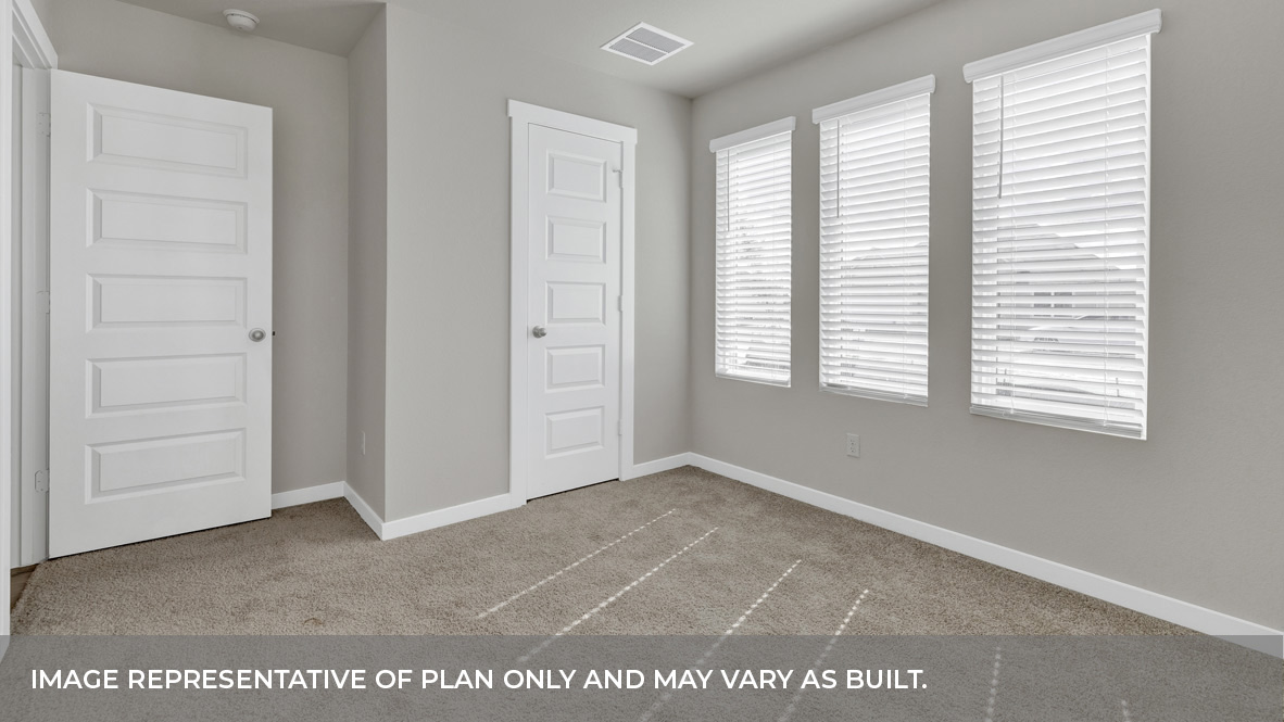 Sonoma Oaks  Frisco Floorplan Bedroom 2 and Closet