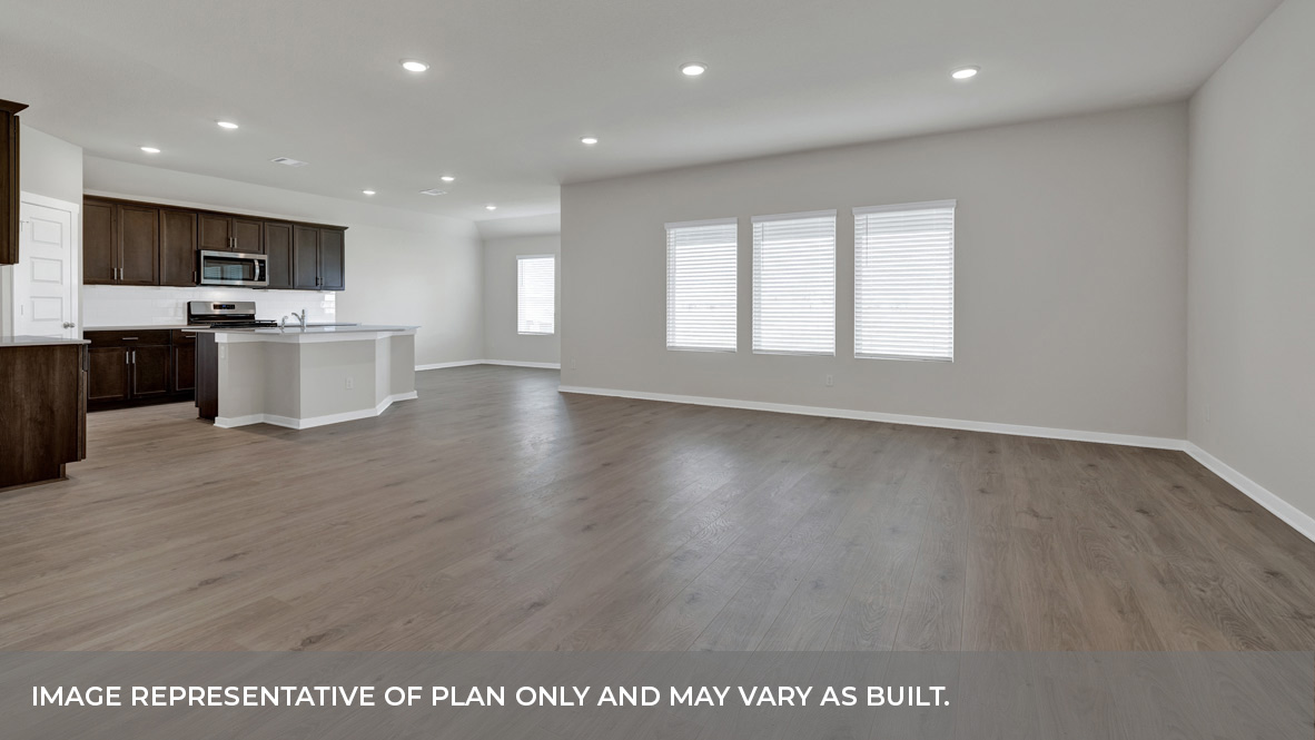 Sonoma Oaks  Frisco Floorplan Family Room and Bedroom 1 Entrance