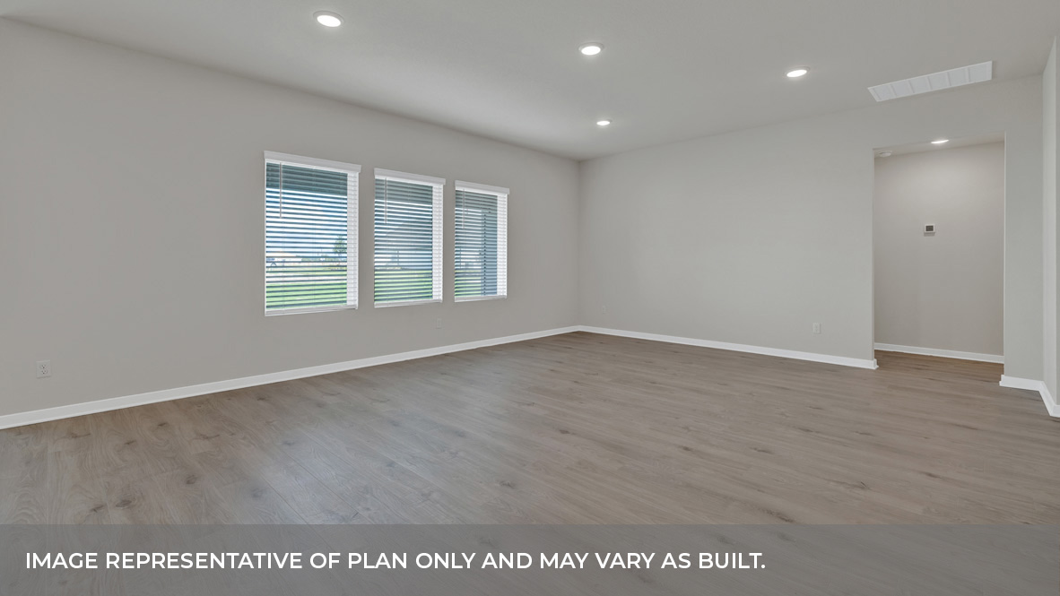 Sonoma Oaks  Frisco Floorplan Family Room and Bedroom 1 Entrance