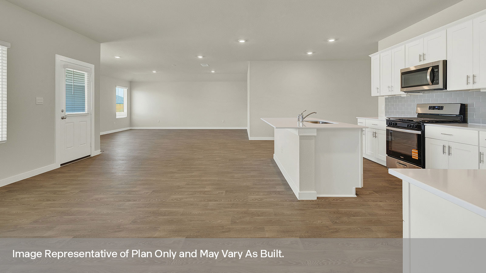 Sonoma Oaks Garland Floorplan Kitchen Island and Dining Room