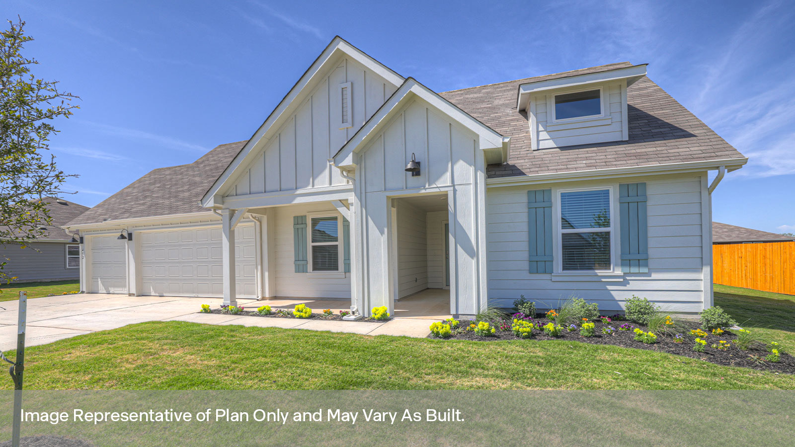 Sonoma Oaks Garland Floorplan Exterior Photo 4 bedroom 2 bath One Story