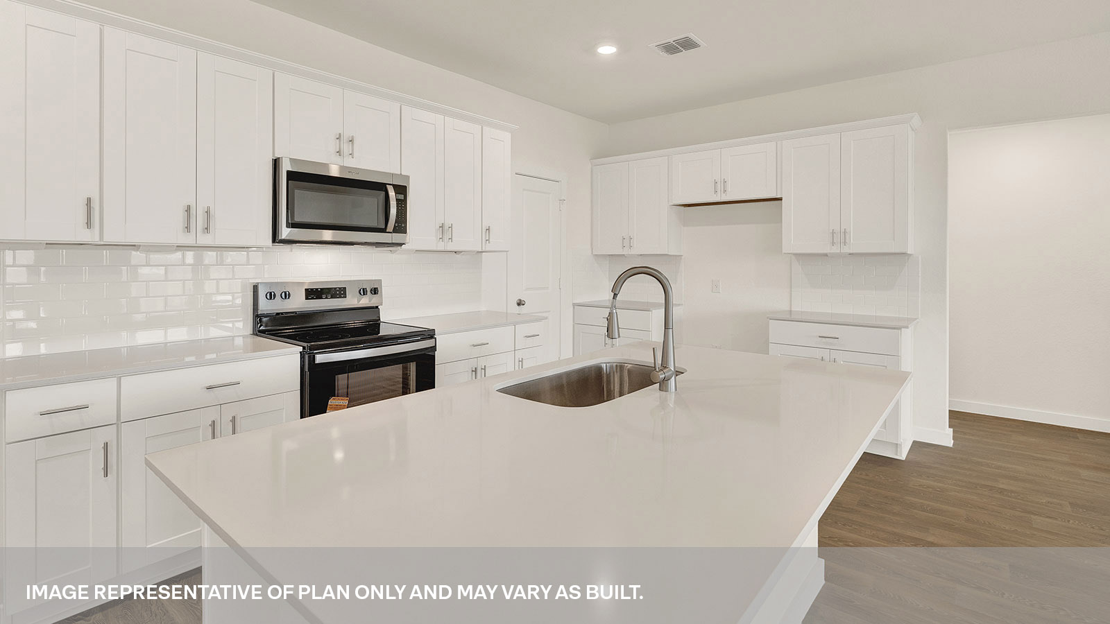 Sonoma Oaks Garland Floorplan Kitchen and Kitchen Island