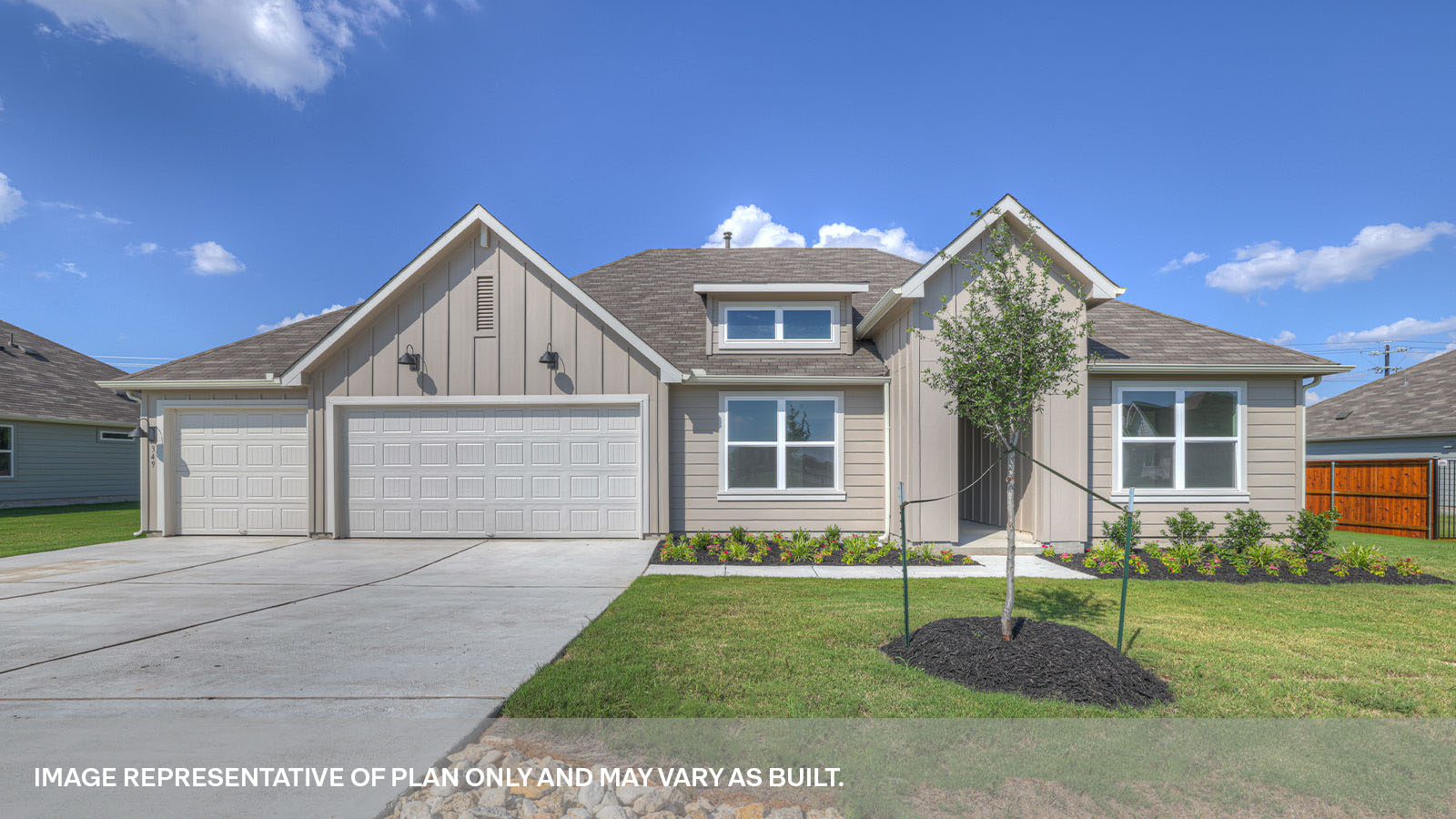 Sonoma Oaks Garland Floorplan Exterior Photo 4 bedroom 2 bath One Story