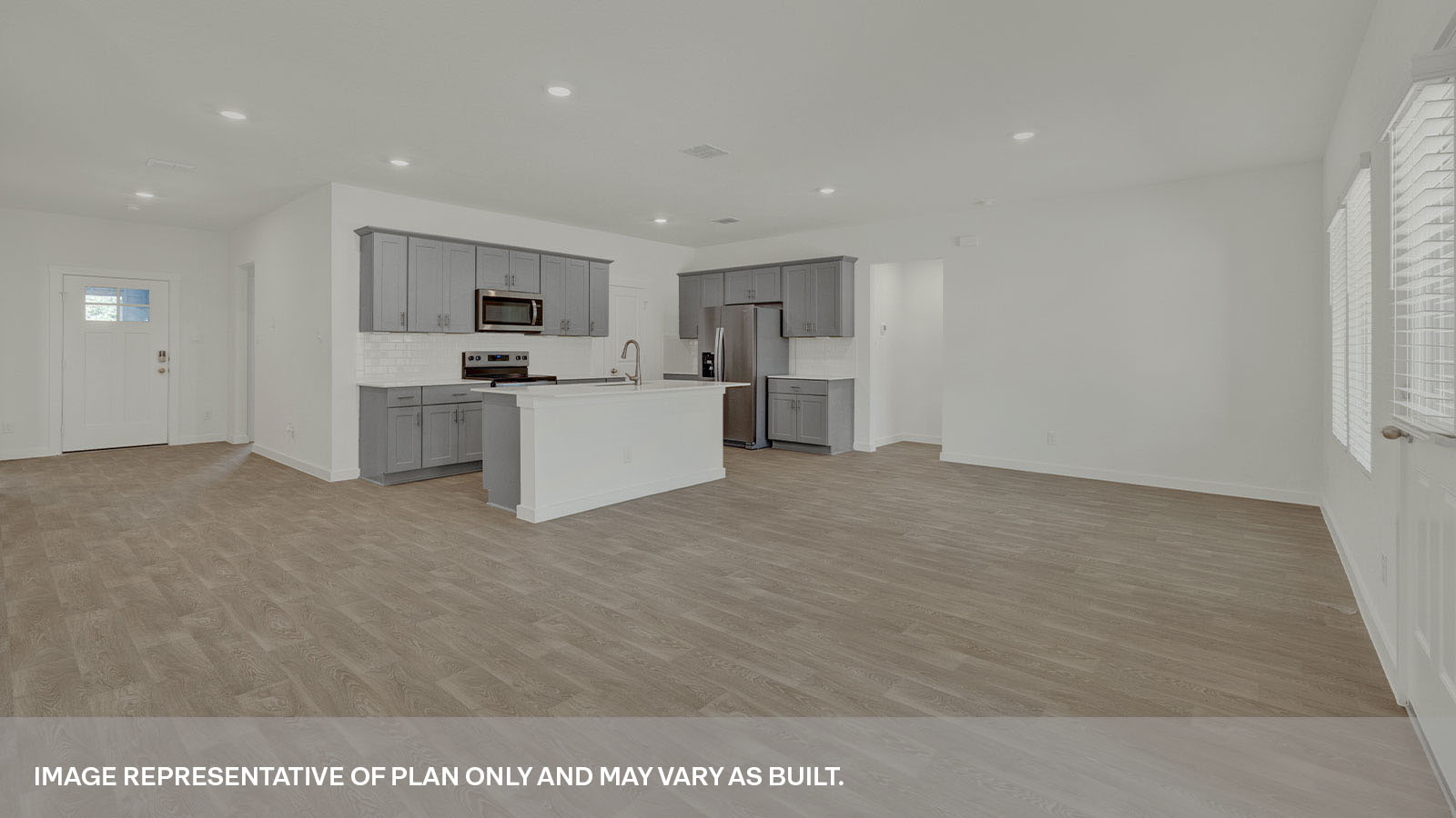 Sonoma Oaks Garland Floorplan Kitchen Island and Dining Room