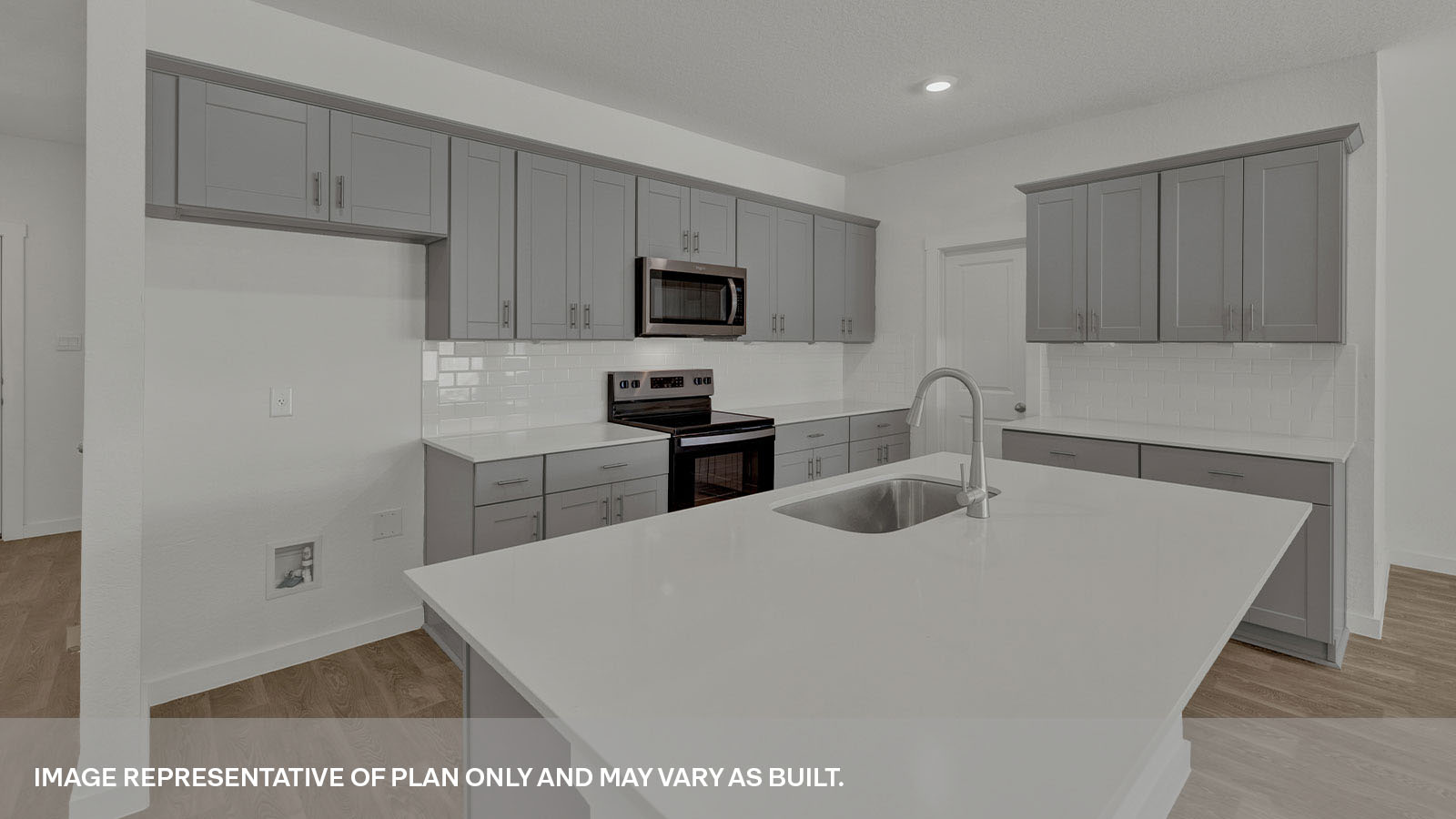 Sonoma Oaks Holden Floorplan Kitchen and Kitchen Island