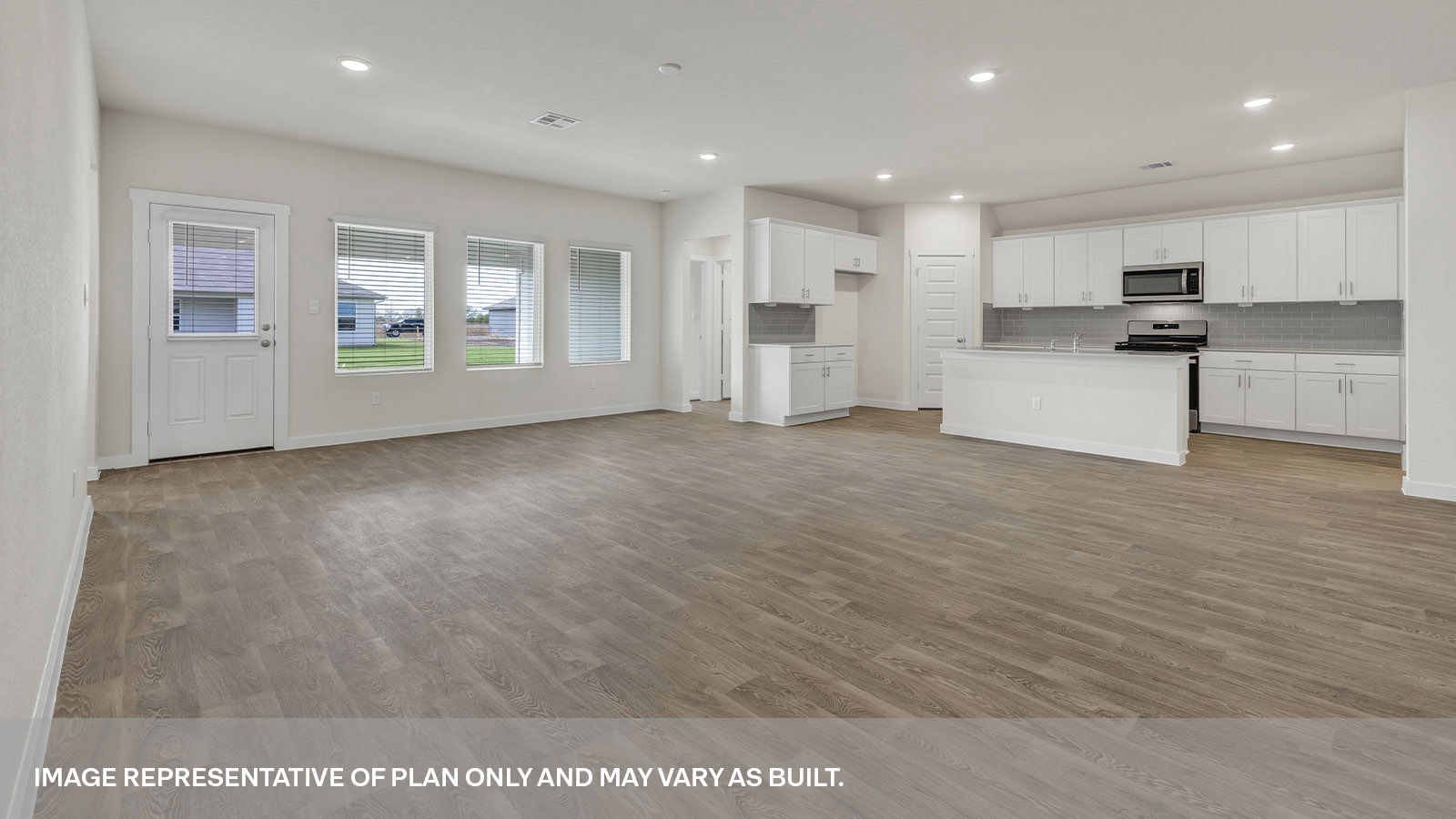 Sonoma Oaks Irving Floorplan Dining Room Family Room Dining Room and Kitchen