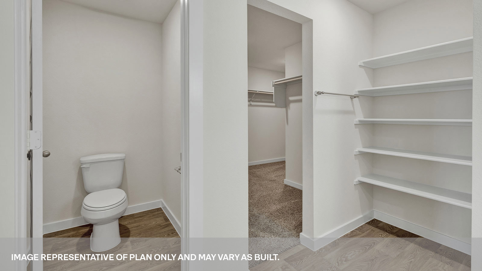 Sonoma Oaks  Irving Floorplan Bathroom 1 Toilet and Closet