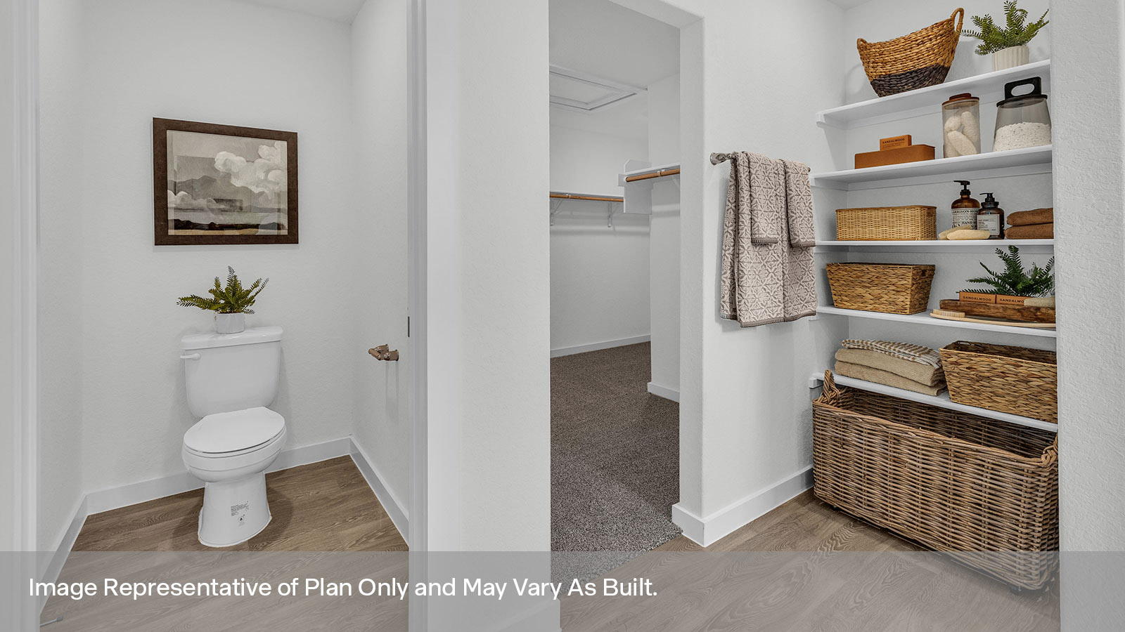 Sonoma Oaks  Irving Floorplan Bathroom 1 Toilet and Closet