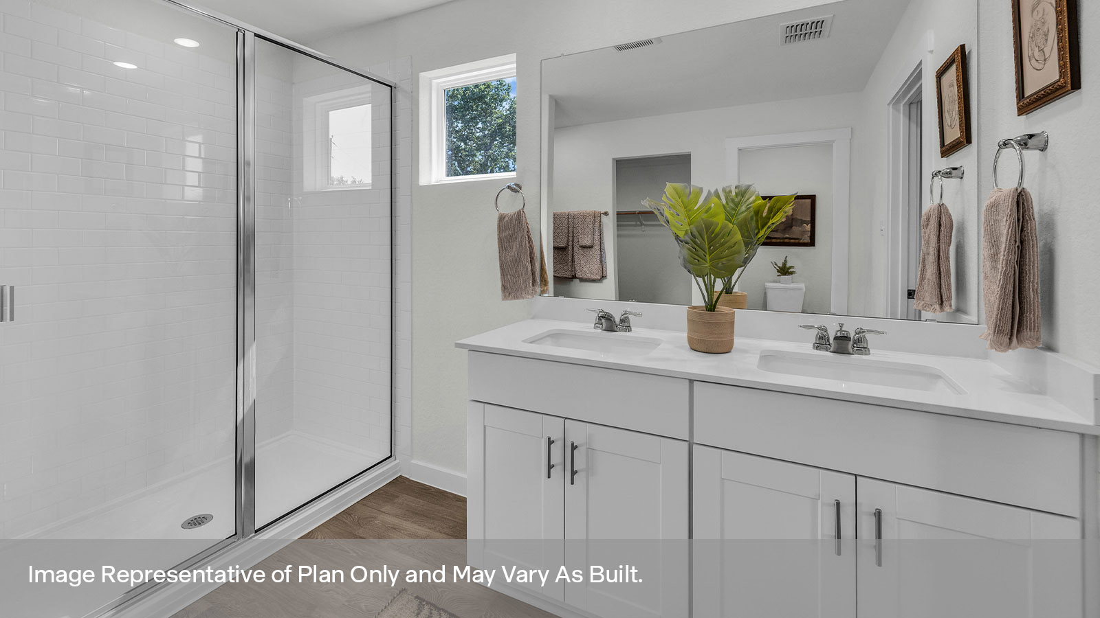 Sonoma Oaks  Irving Floorplan Bathroom 1 Shower and Sink